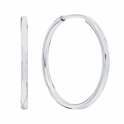 Серьги конго из белого золота