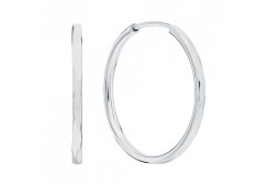 Серьги конго из белого золота