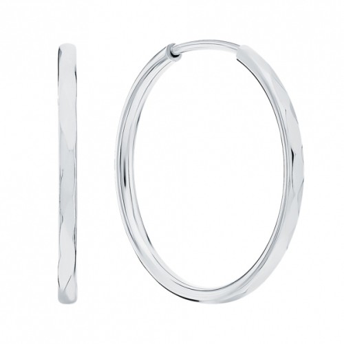 Серьги конго из белого золота