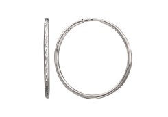 Серьги конго из белого золота