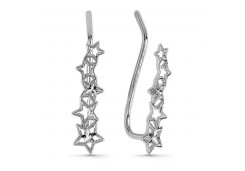 Серьги классические из белого золота