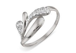 Кольцо из белого золота с бриллиантом