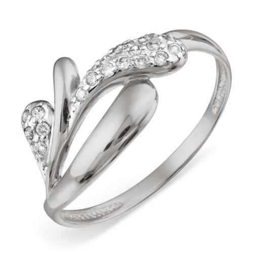 Кольцо из белого золота с бриллиантом