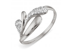 Кольцо из белого золота с бриллиантом