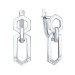 Серьги висячие из белого золота с бриллиантом