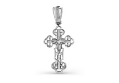 Крест из белого золота 