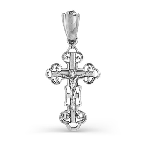 Крест из белого золота 