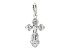 Крест из белого золота 