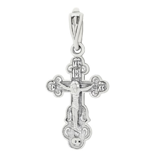Крест из белого золота 