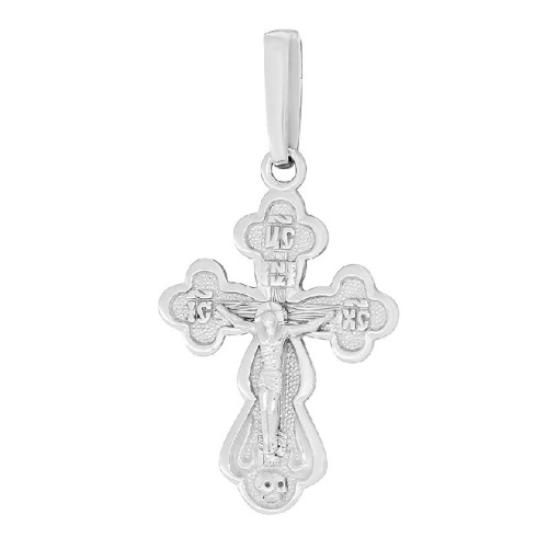 Крест из белого золота 