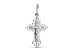 Крест из белого золота 