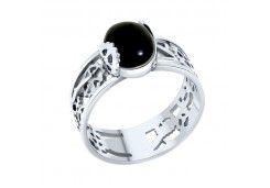 Серебряное кольцо с ониксом