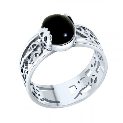 Серебряное кольцо с ониксом