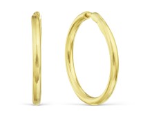 Серьги конго из желтого золота