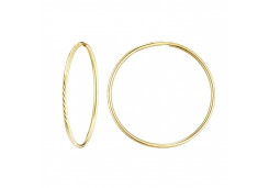 Серьги конго из желтого золота