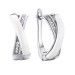Серебряные cерьги классические с керамикой