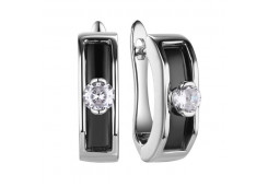 Серебряные cерьги с керамикой