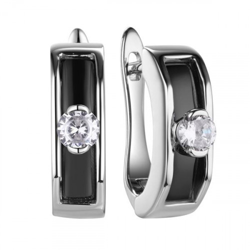 Серебряные cерьги с керамикой