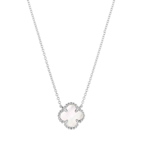 Серебряное колье с перламутром