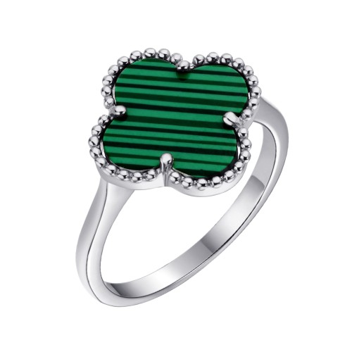 Серебряное кольцо с малахитом