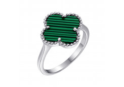 Серебряное кольцо с малахитом