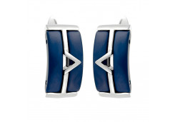 Серебряные cерьги классические с керамикой