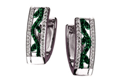 Серебряные cерьги классические со шпинелью