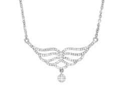 Серебряное колье с фианитом