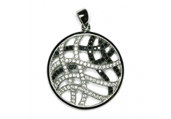 Серебряная подвеска с фианитом