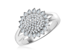 Серебряное кольцо с фианитом