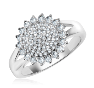 Серебряное кольцо с фианитом