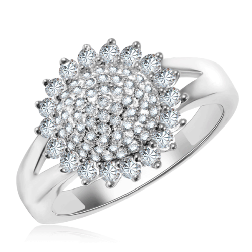 Серебряное кольцо с фианитом