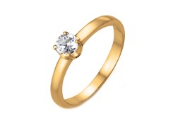 Золотое кольцо с бриллиантом