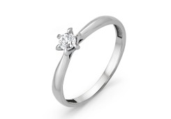 Кольцо из белого золота с бриллиантом