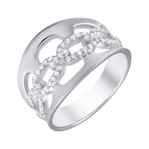 Серебряное кольцо с фианитом