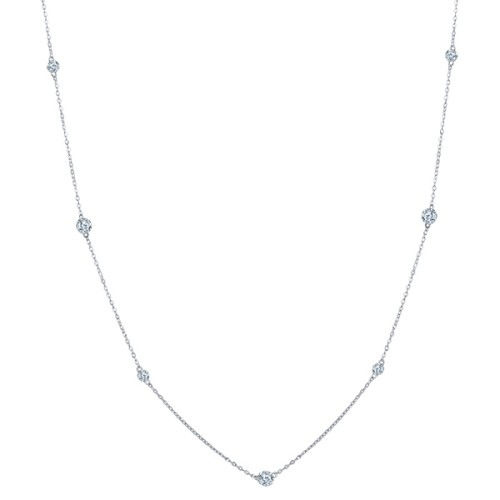 Серебряное колье с фианитом