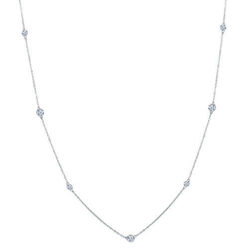 Серебряное колье с фианитом