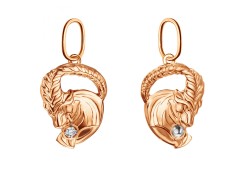 Золотая подвеска с фианитом