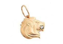 Золотая подвеска с фианитом