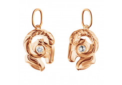 Золотая подвеска с фианитом