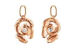 Золотая подвеска с фианитом