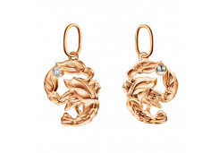 Золотая подвеска с фианитом