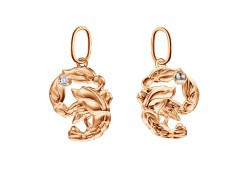 Золотая подвеска с фианитом