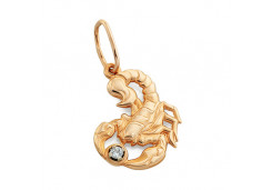 Золотая подвеска с фианитом