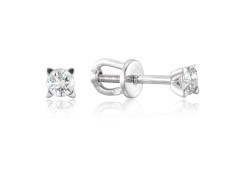 Серьги пусеты винтовые с бриллиантами