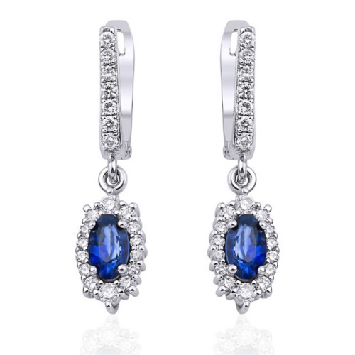 Серьги золотые с бриллиантами