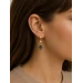 Золотые серьги 585 пробы с топазом