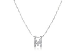 Колье буква-М с бриллиантами