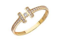 Кольцо из золота с фианитами