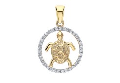 Золотая подвеска с фианитами